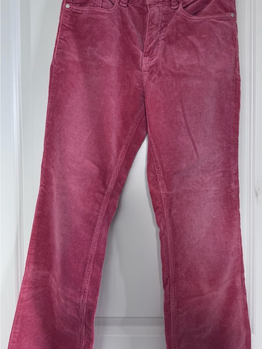 Anthropologie Pink Corduroy Flare Jeans